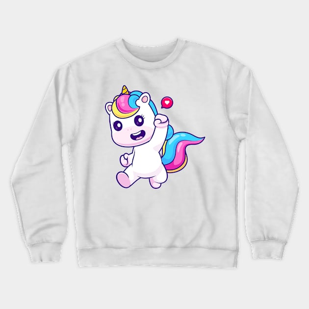 Unicorn raised her hand and determined Crewneck Sweatshirt by Thumthumlam